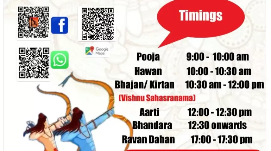 Vijayadashami and Durga Puja Celebration Sunday, October 13, 2024