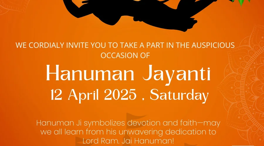 Hanuman Jayanti Celebrations April 12, 2025, Saturday